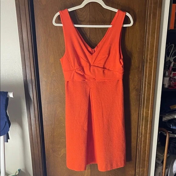 Anthropologie HD In Paris Ardmore dress in coral orange, Size 8 - Picture 2 of 3